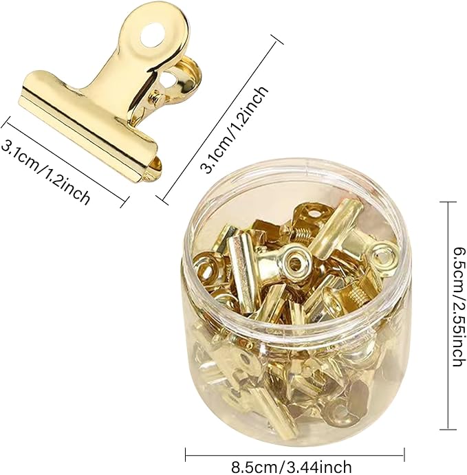 Bulldog Gold Clips with Hole - Image 5