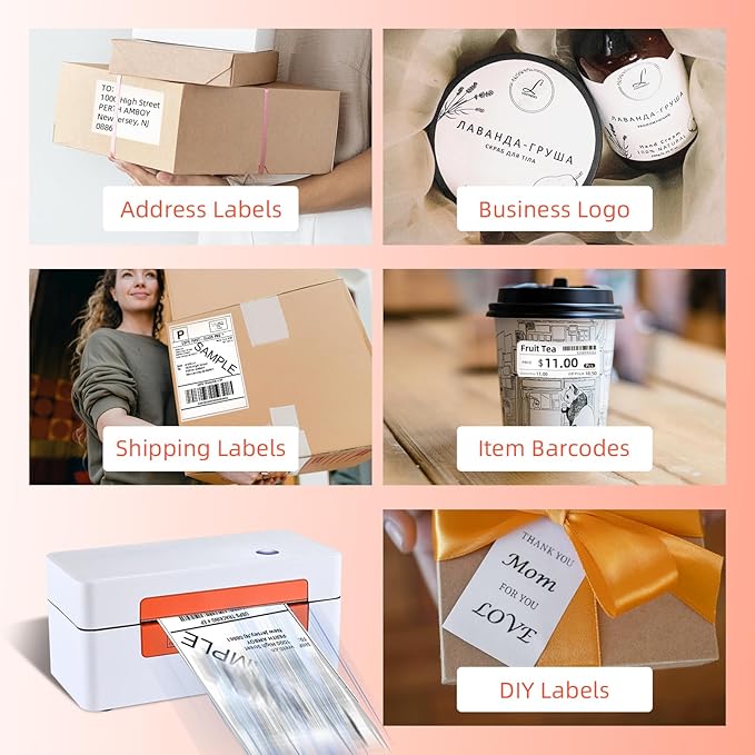 vretti USB Shipping Label Printer - 4x6 Thermal Label Printer for Shipping Packages Small Business Office or Home,Widely Used for Amazon, Ebay, Shopify, Etsy, USPS Amazon, Ebay, Shopify, Etsy, USPS-DeskLoop Office