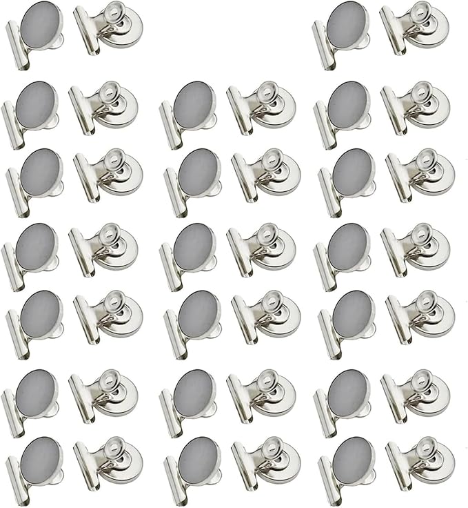 40 Pack Heavy Duty Magnetic Clips 1-1/4 Inch by Panpub