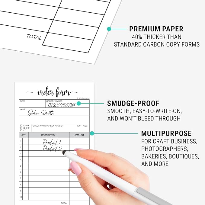 321Done Order Form Pad with Carbon Copies - Image 3