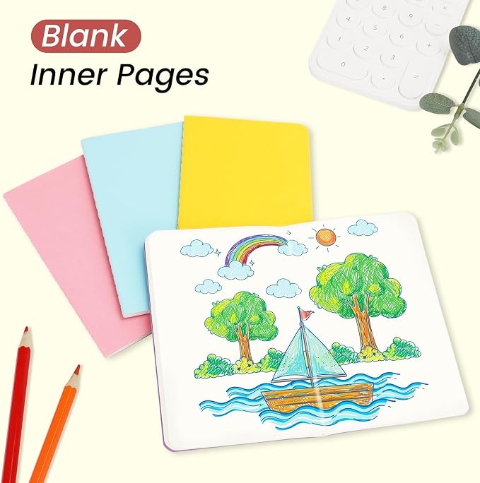 Oucaru 16PCS Mini Notebooks Bulk, 3.5" x 5.5", 16 Color, 60 Pages Blank Paper - Image 5