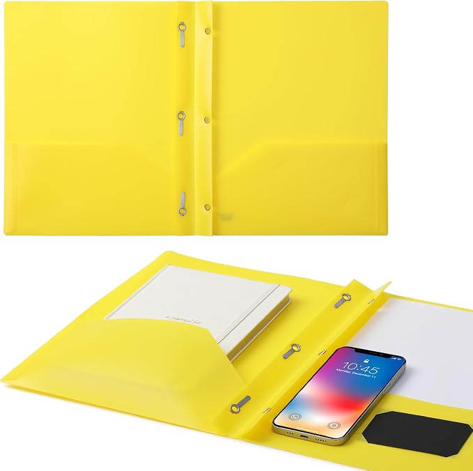 Mr. Pen- Plastic Folders with Pockets and Prongs, 5 Pack, Letter Size | Pocket - Image 7