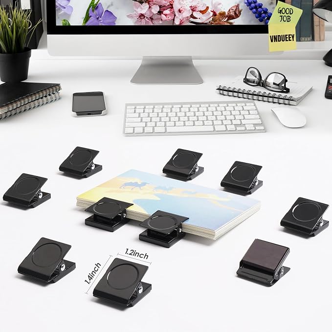 VNDUEEY 24Pcs Strong Whiteboard Magnets Magnetic Clips Heavy Duty, Refrigerator - Image 6