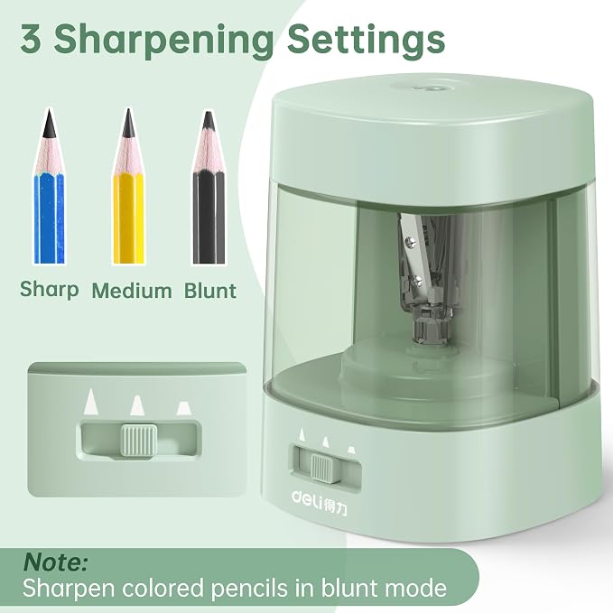 Deli Electric Pencil Sharpener, Automatic Pencil Sharpeners - Image 2