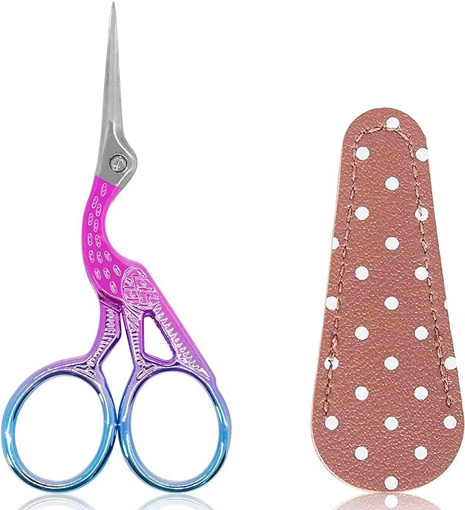 BIHRTC Small Embroidery Detail Shears Crafting Scissor Sharp Tip Stainless by HOME