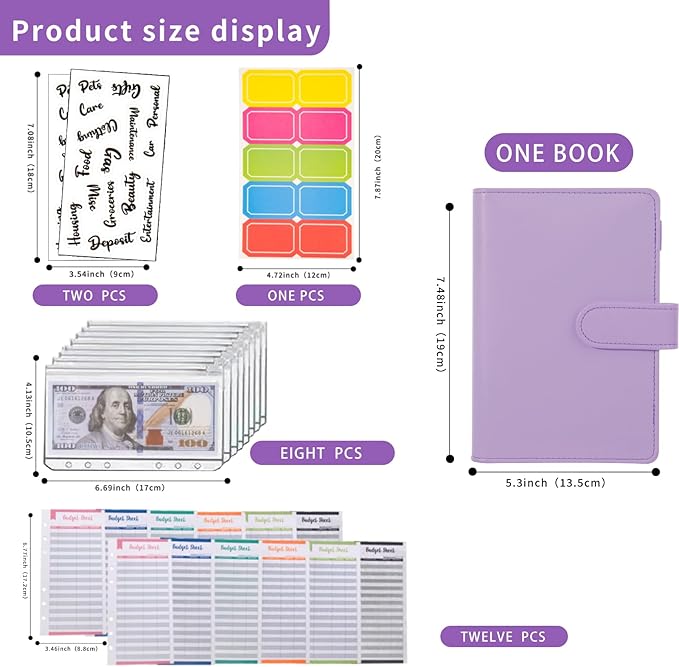 NICOOTH Budget Binder A6 Money Saving Binder - Image 2