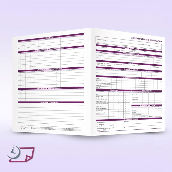NextDayLabels Employee Personnel File Folders - Image 3