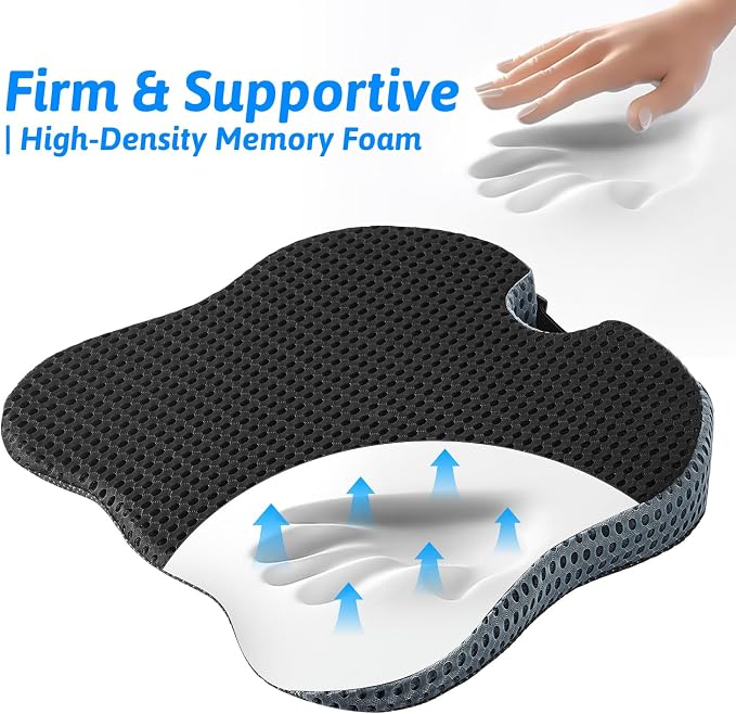 Wedge Car Seat Cushion for Better Visibility & Sciatica Pain Relief - Image 4