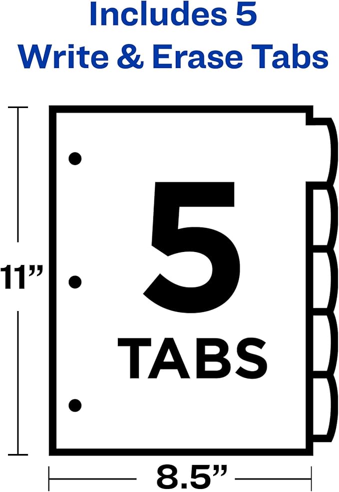 Avery Big Tab Write & Erase Durable Plastic Dividers - Image 4