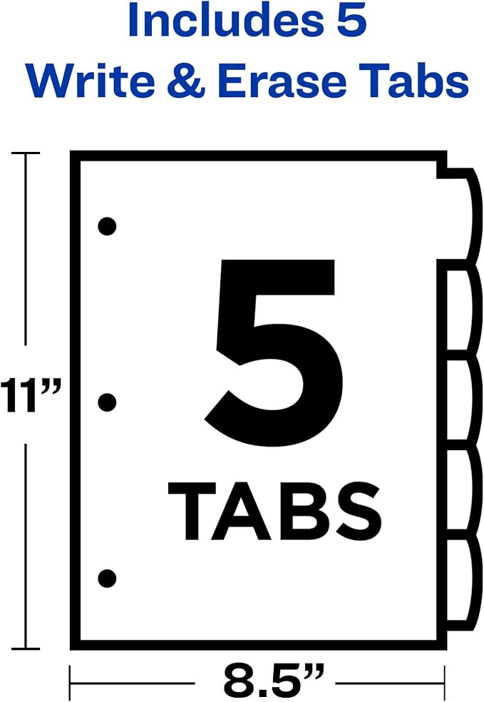 Avery Big Tab Write & Erase Durable Plastic Dividers - Image 4
