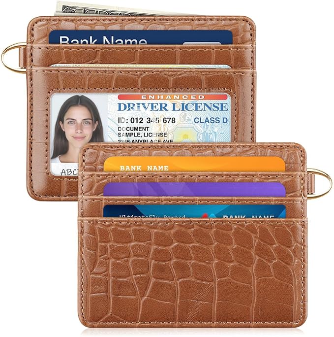 Slim Credit Card Holder Crocodile Wallet Women Thin Alligator Wallets RFID by Simikol