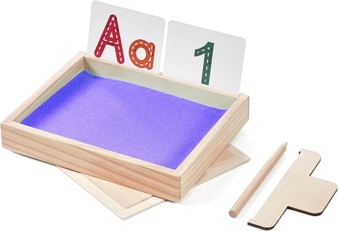 Montessori Sand Tray for Kids, Writing Play Sand Tray by MORITECK