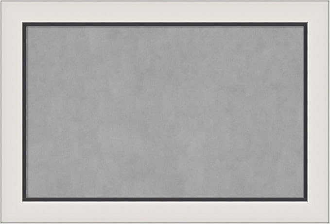 Amanti Art Silver Framed Magnetic Board 26x38 Large Vision Board by AmantiArt