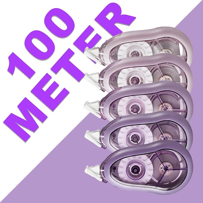 White Correction Tape, 5 Pack, 65.62 Feet Correction Tape - Image 3
