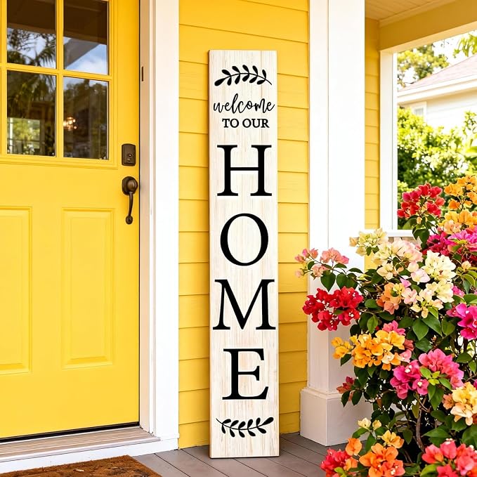 Welcome Sign for Front Porch, Farmhouse Vertical Outdoor Porch Decorations for - Image 6