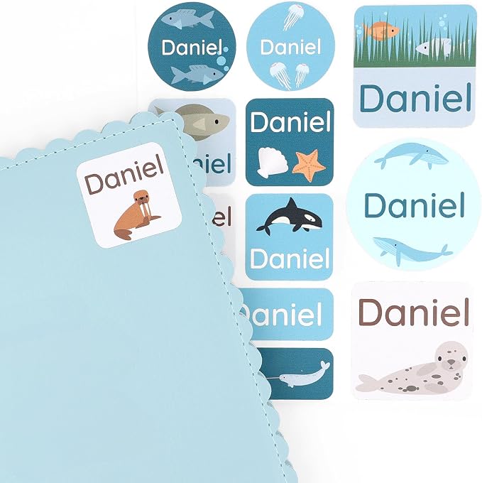 Large Name Labels for Kids by Teddylabels