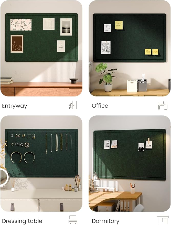 Fluxynara Bulletin Board, 35.4" x 23.6" Cork Board Alternative - Image 7
