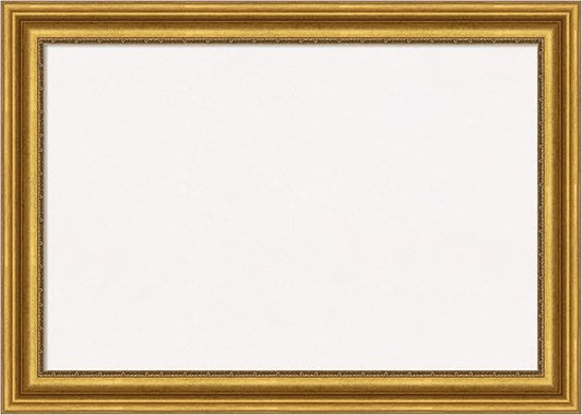 Amanti Art White Cork Board for Wall, 30x42 Vision Board with Gold Frame, Large Corkboard Office Decor for Home Organization, Traditional Corkboard Pinboard to display items for home organization-DeskLoop Office