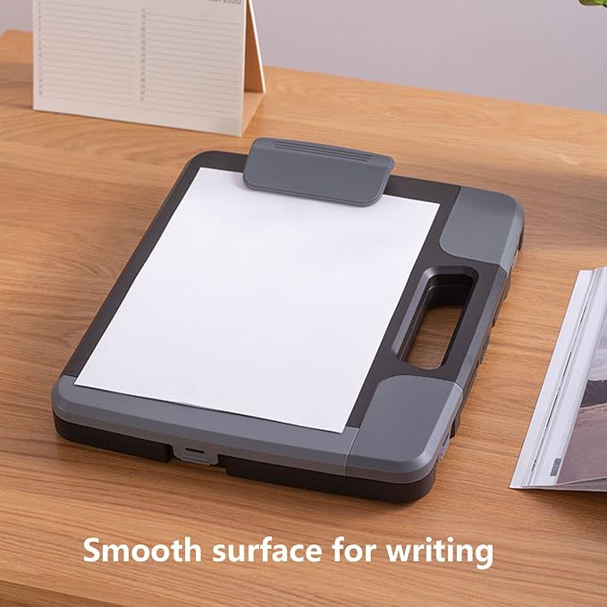 Plastic Storage Clipboard with Handle – Heavy Duty Clipboard, Portable - Image 7
