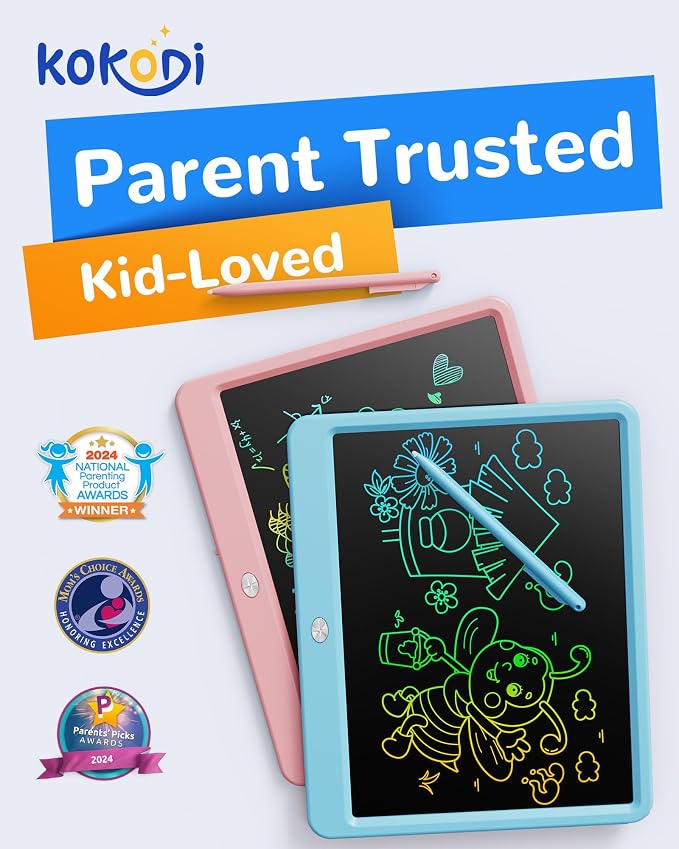 KOKODI LCD Writing Tablet, 12 Inch Colorful Toddler Doodle Board Drawing Tablet - Image 2
