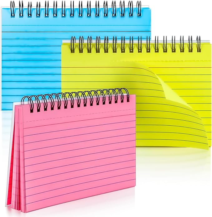 Colorful 150 Pcs Spiral Index Cards 4x6 Inch Flash Cards by MotBach