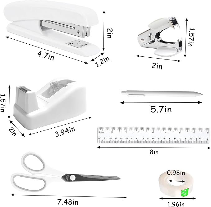 Dimonluce Office Desk Accessories, Staple Remover, 1000 Staples, Clips Set - Image 6
