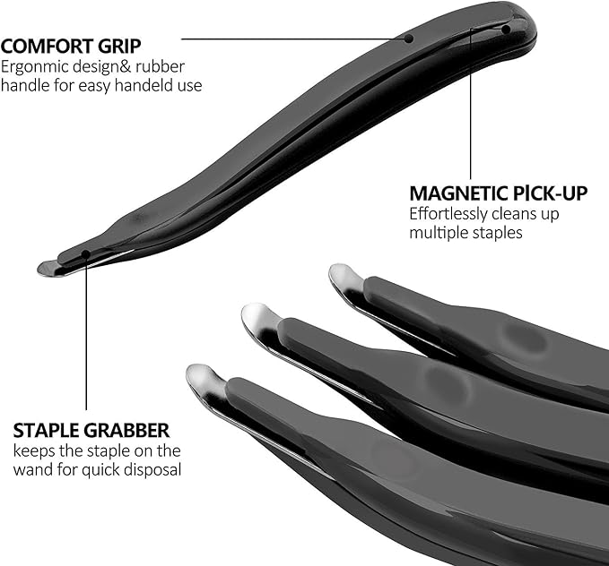 KTRIO Magnetic Staple Remover Tool 6 Pack, Classic Black | Professional Stapler - Image 2