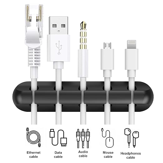 INCHOR Cord Organizer, Cable Clips Cord Holder, Cable Management USB Cable - Image 3