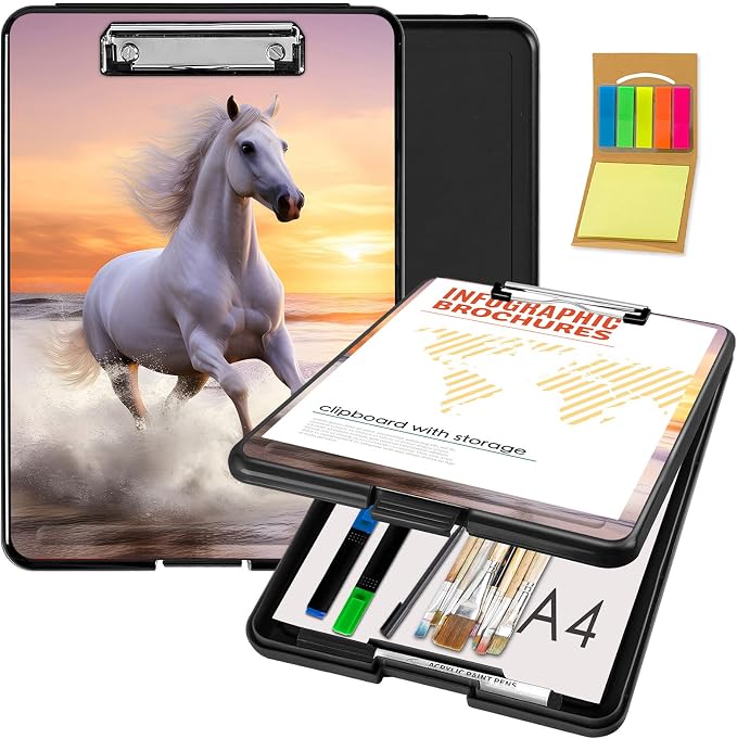 Clipboard with Storage, Office Supplies Nursing Clipboards Folder with Pen by CAPAUNVDA