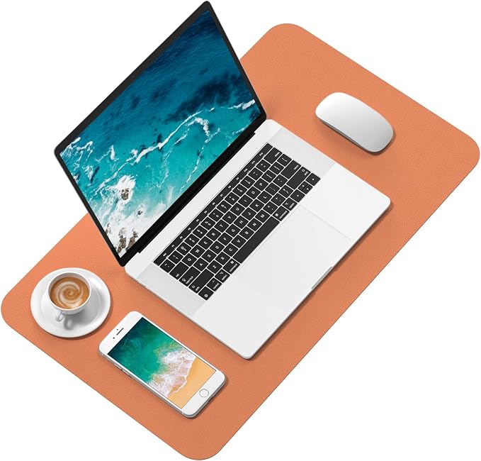 Hsurbtra Desk Pad, 23.6" x 13.8" PU Leather Desk Mat, M Extended Mouse Pad - Image 2