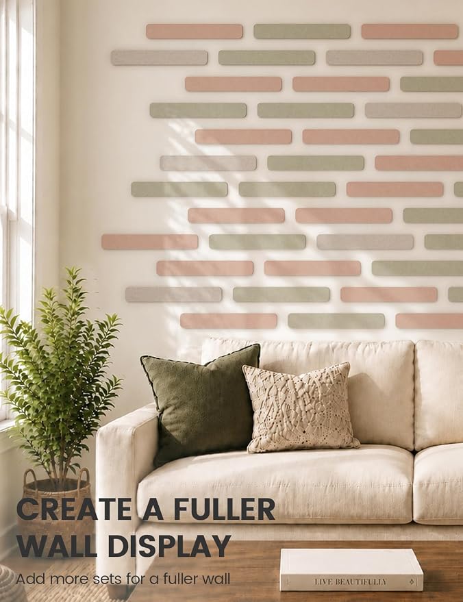 Fluxynara Cork Board Alternative Felt Strip Board 5-Pack 13"x2", Office Pin - Image 7