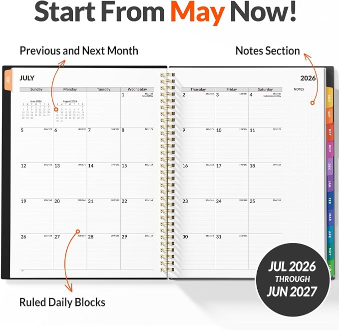 SUNEE 2026-2027 Appointment Book, Quarter-Hourly, Weekly & Monthly - Image 3