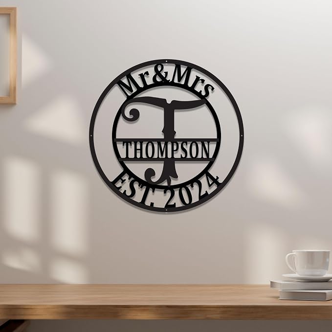 Custom Metal Signs | Personalized Monogram Name Sign | Outdoor Wall Art - Image 5