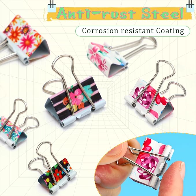 Cholemy 112 Pcs Cute Binder Clips - Image 3