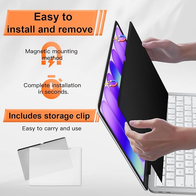 Magnetic Privacy Screen for MacBook Neo 13 Inch A18 Pro 2026, Matte Removable - Image 6
