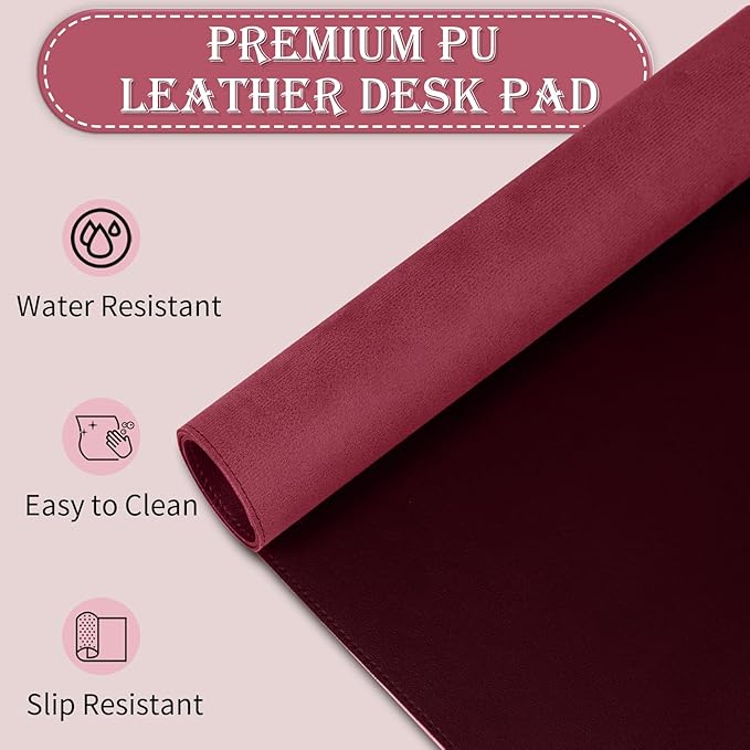 Non-Slip Desk Pad, PU Leather Desk Mat - Image 4
