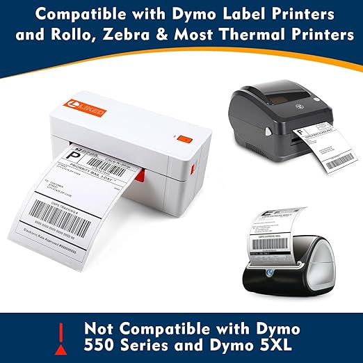 L LIKED 30 Rolls Compatible with Dymo 1744907 Internet Postage Labels 4" x 6" Shipping Labels Compatible with Rollo, DYMO 4XL & Zebra Desktop Printers (220 Labels Per Roll)-DeskLoop Office