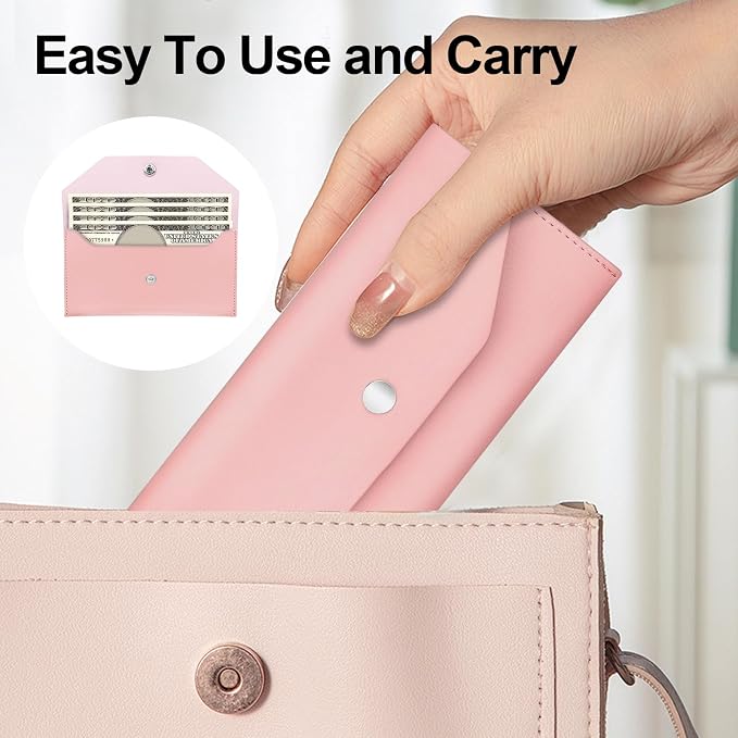 Pu Leather Cash Envelope Wallet - Image 5