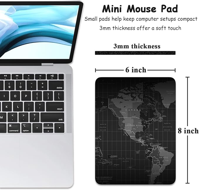 Dapesuom Small Mouse Pad, 6 x 8 Inch Thick Rubber Premium-Textured Non-Slip - Image 2