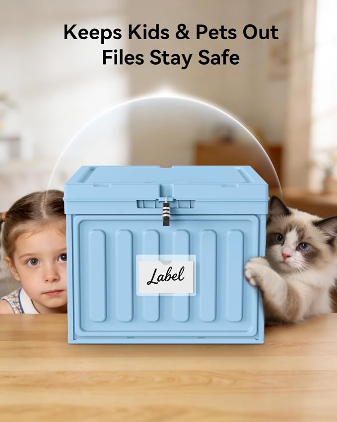 Oterri Lockable Plastic File Box - Image 5