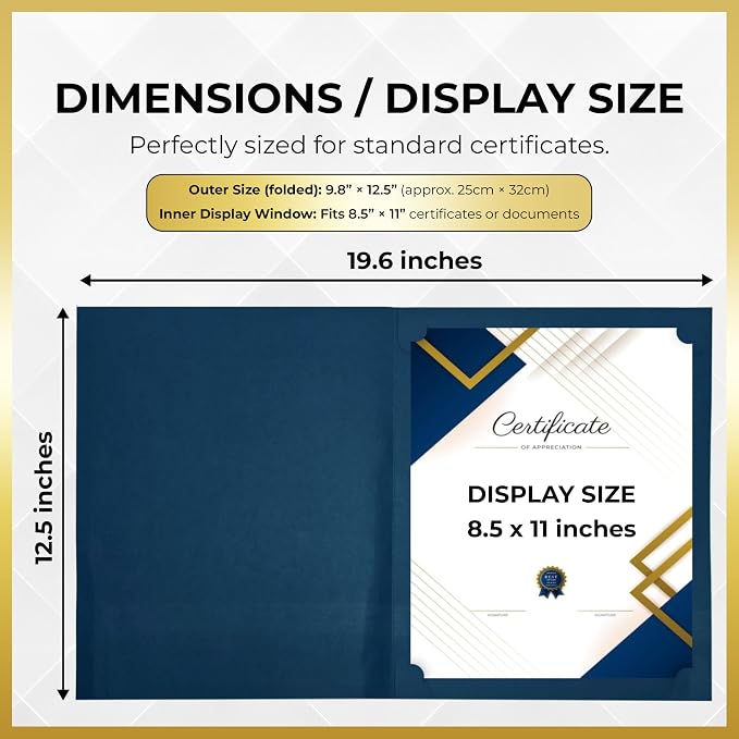 120 Pcs Certificate Holders Bulk, Document Covers - Image 2