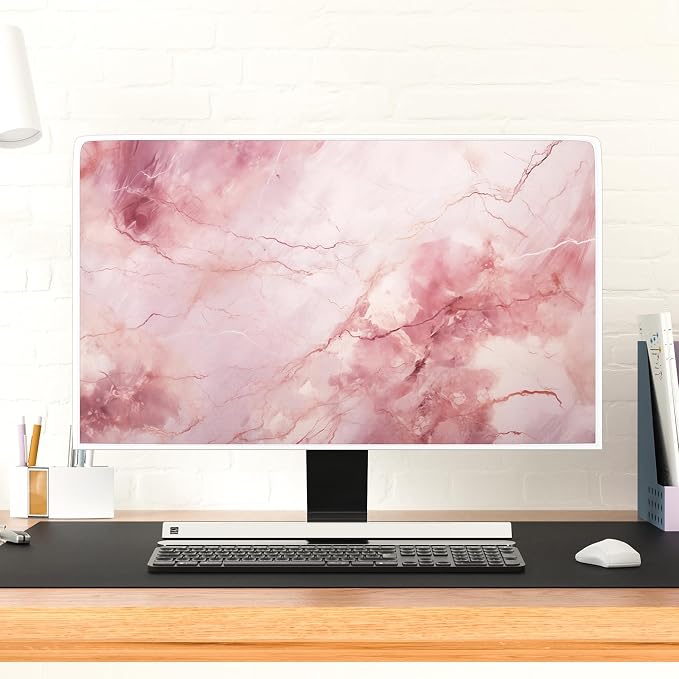 Baocicco Fashion Pink Marble Waterproof Television Cover 80 Inch Full Body - Image 4