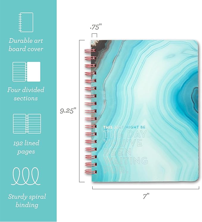 Compendium Spiral Notebook - This just might be the day you've been waiting for. — A Designer Spiral Notebook with 192 Lined Pages, College Ruled, 7.5”W x 9.25”H-DeskLoop Office