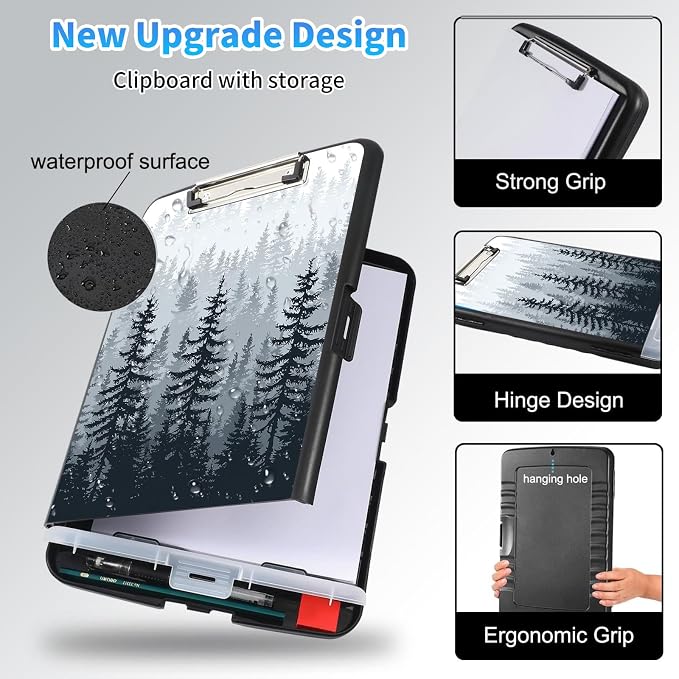 LYHXLYJH Clipboard with Storage, A4 Clipboards with Pen Holder, Heavy Duty - Image 3
