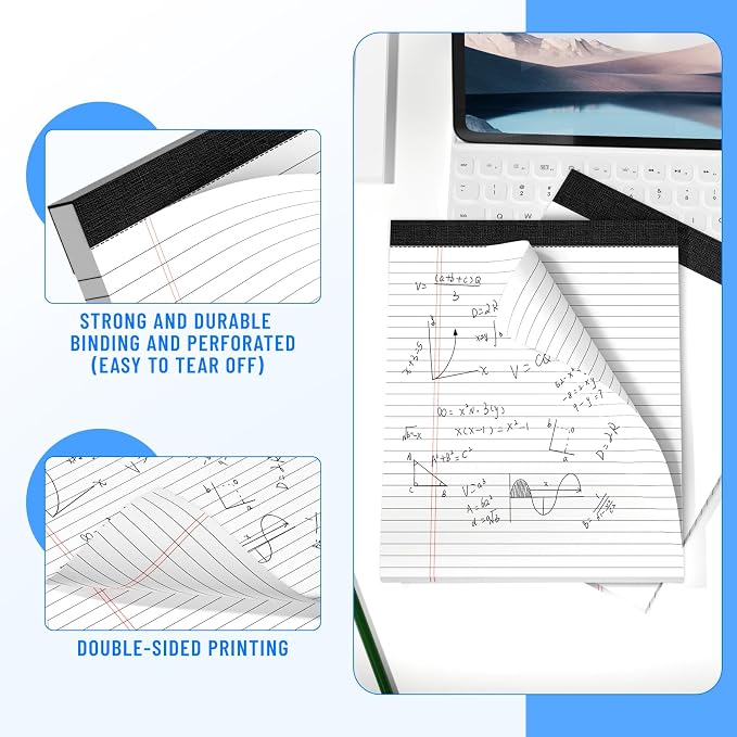 12pcs Legal Pads 8.5 x 11, 50 Sheets/Pack, Notepads 8.5 x 11 Inch, Memo Pads - Image 5