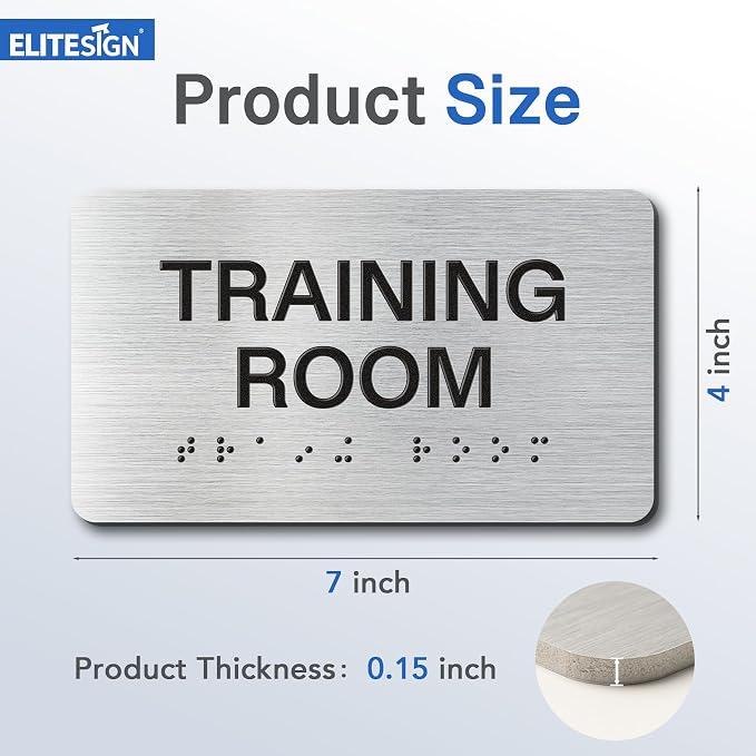 SECURITY OFFICE Signs with Raised Text & Grade 2 Braille, Brushed - Image 2