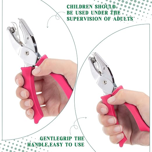 Lothee 8 Pcs Hole Punch Shapes Single Hole Paper Punchers - Image 4