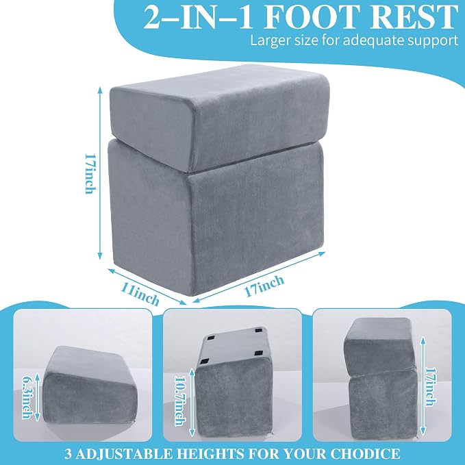 Under Desk Foot Rest, ROYALAY Ergonomic Office Footrest - Image 3