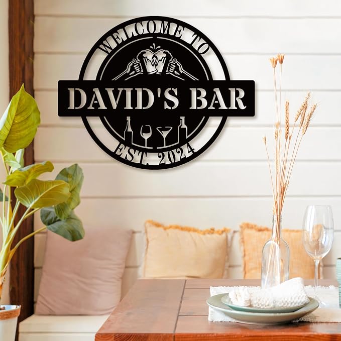 Personalized Bar Sign | Custom Metal Wall Art Decor - Image 7