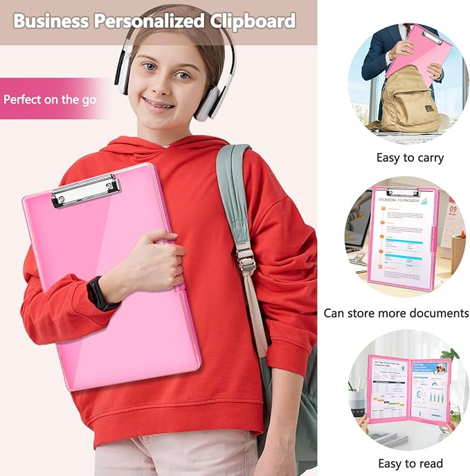 SFLHHDM Clipboard with Storage, Heavy Duty Clip Boards 8.5x11 with 2 Storage - Image 7